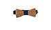 Wood Bow Tie For Men With Blue Strap Gift Box Handmade Wedding Bowtie With Gift Box Natural Oak Wood