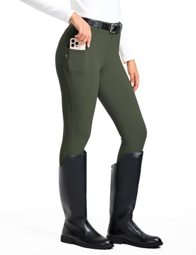 MoFiz Women's Horse Riding Pants Fleece Lined Equestrian Breeches Green XS at Amazon