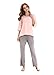 GYS Women's Sleepwear 3/4 Sleeve Crew Neck Bamboo Pajama Set