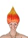 Poppy Party Synthetic Troll Wig Princess Glitter Cosplay Costume Halloween Flame Wacky Troll Hair Wig Fits Men Women(Flame)