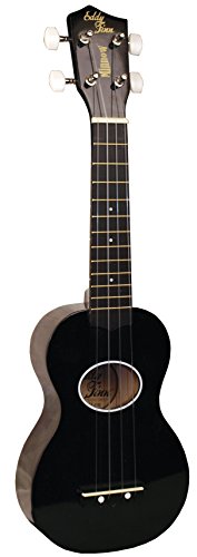 Eddy Finn Minnow EF-MN-BK Ukulele, Matching Black Gig Bag Included