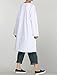 Mordenmiss Women's Fashion Asymmetrical Side Slit T Shirt Dress L White