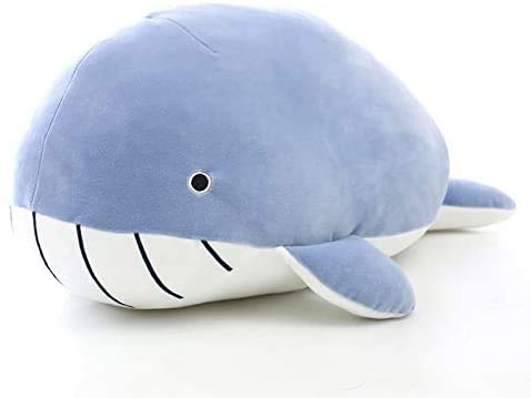 Lapeche Whale Plush Soft Toy 19.6 inch Stuffed Sea Ocean Elastic Plushie Aquatic Animals Doll Huggin