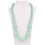 Consider It Maid Silicone Teething Necklace for Mom to Wear - FREE E-BOOK - BPA FREE and FDA Approved - One Love (Mint)