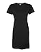 Lat Womens Fine Jersey Crossover V-Neck Coverup Dress,Black,XX-Large/XXX-Large