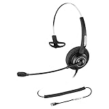 Office Phone Headset with Noise Canceling Mic for Yealink T19P T20P T21P T22P T26P T28P T23G T29G T32 T36 T38 T41P T41S T42S T46S T48S Avaya 1608 9608G 9611G 9640 Grandstream Phones