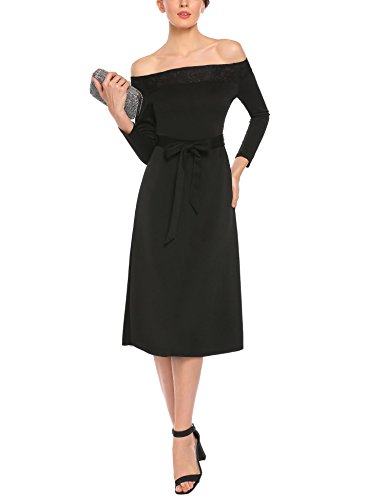 2 ANGVNS+Elegant+Shoulder+Sleeve+Homecoming