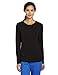 WonderWink Layers Women’s Silky Long Sleeve Tee — Black, Medium
