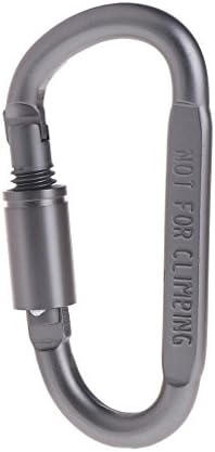 Mukoo D Shaped Camping Carabiner Aluminum Alloy Locking Hook Ring Key Outdoor Camping Hiking Keychain Snap Clip Hook Kettle Buckle
