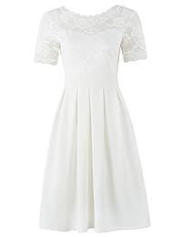 Vestido de encaje floral vintage de los años 50, para dama de honor, cóctel, fiesta de noche 256