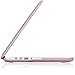 Kuzy Compatible with MacBook Pro 15.4 inch with Retina Display Older Model: A1398 Leather Hard Case Shell Cover 15 inch Leatherette, Baby Pink