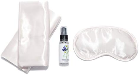 Revive Beauty, Sweet Serenity Deluxe Sleep Set, Soft Luxury Satin Pillowcases, Eye Mask, Lavender Spray - Ivory 1 Revive Beauty, Sweet Serenity Deluxe Sleep Set, Soft Luxury Satin Pillowcases, Eye Mask, Lavender Spray - Ivory