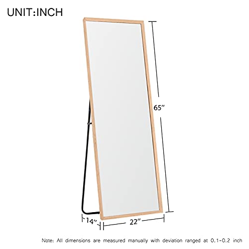 NeuType 65"x22" Full Length Mirror Standing Hanging or Leaning Against Wall, Large Rectangle