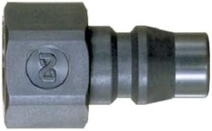 Nitto Kohki 20PFF-PLA Hi Cupla Ace Plastic Quick Connect Coupler Plug, Size, Female, Parallel (G) Thread, 218 Pounds per Square Inch, PBT, POM, 1/4"