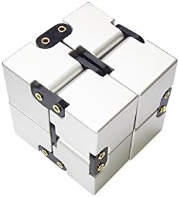 Hankin Infinite Cube Decompression Square Antistress Resistance Anxiety Cube Office Decompression Stress Reducer Perfect Toys for Adult and Children Toys Rubik's(White)
