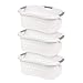 IRIS USA, Inc. HLB-1 Comfort Carry Laundry Basket, White, 3 Count primary