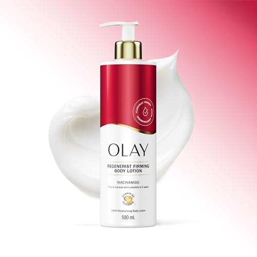 Olay Niacinamide Regenerist Body Lotion, Niacinamide, Vitamin B5 B3, Glycerine, Smooth and Moisturised Skin, No Oily Residue, 500 ml