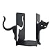 Black Cat Book Ends - Decorative Bookend for Shelves,Book Holder for Desktop, Cute Animal Decor for Home & Office, Gift for Cat Lovers L15.7(A Set) x D5 x H 7