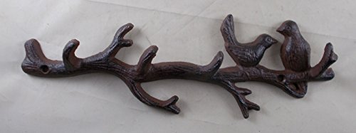 GSM Cast Iron Birds on Branch Hat Rack