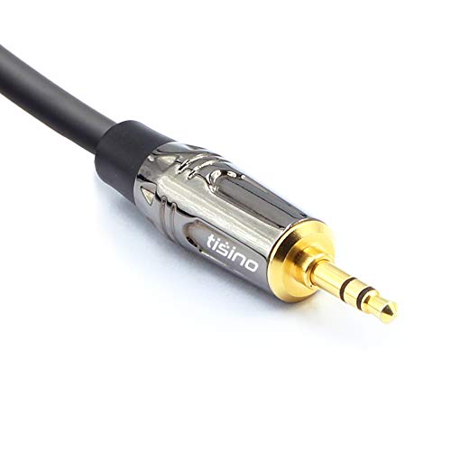 TISINO 3.5mm to RCA Cable, RCA to Aux Cable 1/8 Inch Stereo Male to Dual RCA Male Plug Audio Y Cable - 2 RCA to 3.5mm 6FT/2 Meters