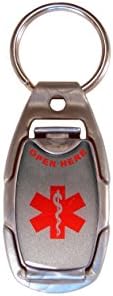 Medical Alert ID Tag, Safety, Sport and Everyday Necklace, Tag, Keychain, Zipper Pull, or Dog Tag (Silver)