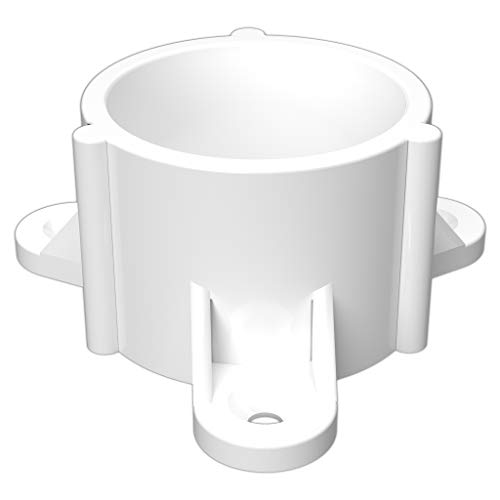 FORMUFIT F114ECT-WH-10 PVC Table Cap, Furniture Grade, 1-1/4" Size, White (Pack of 10)
