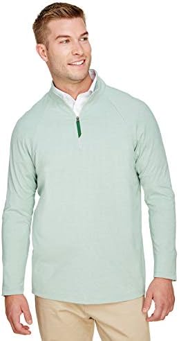 CrownLux Performance™ Men's Clubhouse Micro-Stripe Quarter-Zip L