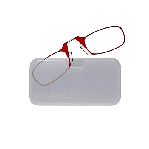 ThinOptics unisexadult Reading Glasses + White Universal Pod Case
