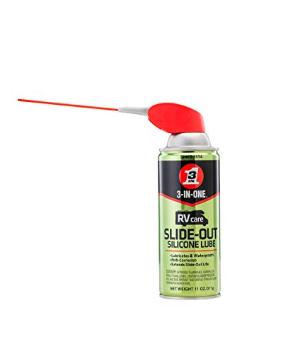 3-IN-ONE RVcare Slide-Out Silicone Lube with SMART STRAW SPRAYS 2 WAYS, 11 OZ