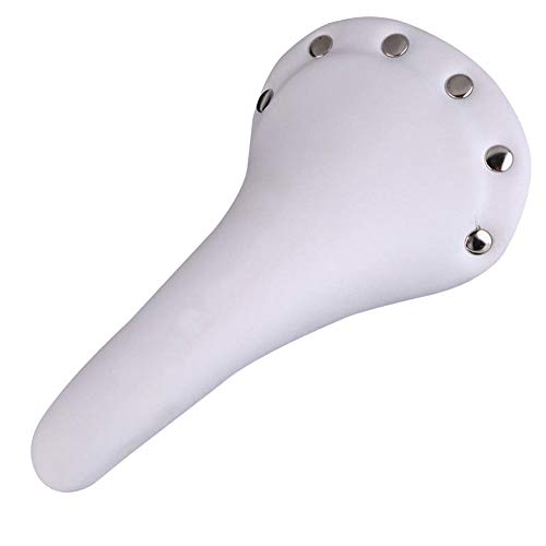 Maserfaliw Bicycle Cushion, Vintage Retro Riveted Studs Bike Cushion Pad Race Fixed Gear Bicycle Saddle Seat - WhiteÂ£Â¬Essential for Home Life.