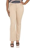 WallFlower Juniors Plus Size Luscious Curvy Bootcut Chino Pants in Khaki Size: 20