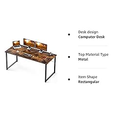 Coleshome 63 Inch Computer Desk, Modern Simple