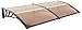 Exacme Mcombo 40inX80in Window Awning Outdoor Polycarbonate Front Door Patio Cover Garden Canopy 6055-4080 Brown (Renewed)