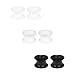 SCERRING 3 Pairs Ultra Thin Silicone Ear Skin Flexible Flesh Tunnel Expander Stretching Gauge Earlets Plug Clear White Black Gauges Kit Same Sizes 00G(10mm)