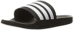 adidas Performance Women's Adilette CF Ultra Stripes C W Athletic Sandal, Black/White/Black, 7 M US