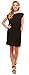 Womens Stylish Sleeveless Elegant Dress - Prints and Solid Colors with Elastic Waistband, Black-L