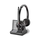 Plantronics SAVI 8200 Series W8220 Wireless DECT Headset System, Built for UC Applications & Soft Phones from Avaya, Cisco, Skype