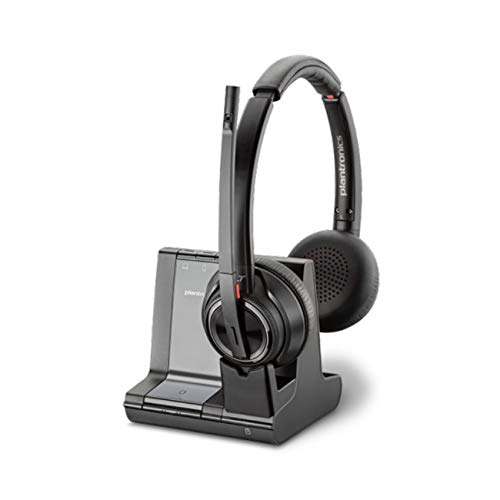 Plantronics SAVI 8200 Series W8220 Wireless DECT Headset System, Built for UC Applications & Soft Phones from Avaya, Cisco, Skype