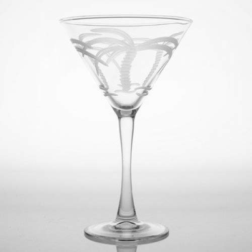 Palm Tree 10 Oz Martini Glass (Set of 4)
