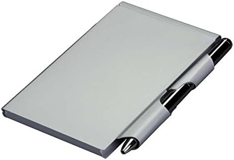 Ten Pocket notebook with pen cod.EL6020 cm 11,2x7,2x1h by Varotto & Co, aluminum, S - Image 3