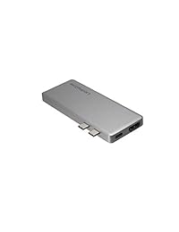 LandingZone USB tipo C Hub para nuevo MacBook Pro modelo A1706, a1707 & A1708 lanzado 2016 2017, Gris (Space Grey)