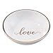 Lillian Rose Love Ring Dish, Measuring 3.5 x 3.5 inches, White