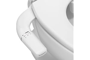 SAMODRA Ultra-Slim Hygienic Bidets Attachment for Existing Toilets - Adjustable Fresh Water Pressure Dual Nozzle (Frontal & Rear Wash) Easy to Install, Silver