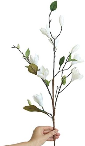 Leewos 2018 Hot! Artificial Flowers, Silk Leaf Magnolia Fake Floral Bouquet for Wedding Party Home Decor (White)