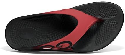 Oofos Original Sport Sandal - Graphite (Includes FREE FOOT MASSAGER) (Men 8 Women 10, Marsala)
