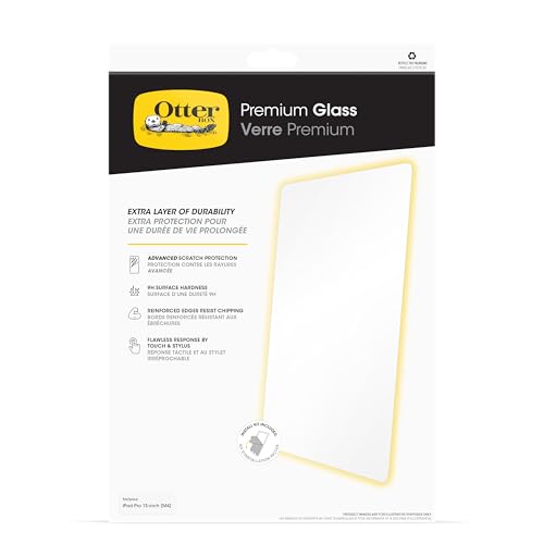 OtterBox Premium Glass Displayschutz für iPad Pro 13" (M5 2025 / M4 2025), gehärtetes Glas, hervorragender Kratzschutz
