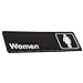 Tezzorio Men's and Women's Restroom Signs - Black and White, 9 x 3-Inch Bathroom Sign Set of 2 for Door/Wall
