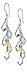 Amazon Collection Sterling Silver Swarovski Elements Crystal Aurora Borealis Faceted Multi-Teardrop Earrings