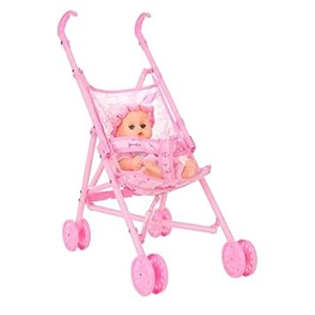 Knossos Baby Infant Puppe Kinderwagen Wagen Faltbar Mit Puppe Fur