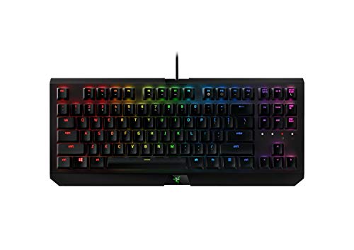 Razer BlackWidow X Tournament Edition Chroma, Clicky RGB Mechanical Gaming Keyboard, Military Grade Metal Construction and Compact Layout – Green Switches (Certified Refurbished)